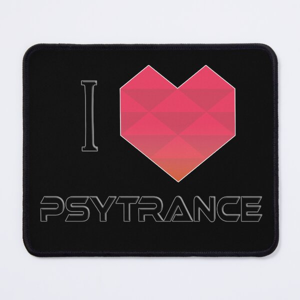 Item preview, I Love Psytrance - Pink / Red / Orange / Black designed and sold by NoMatterLab.