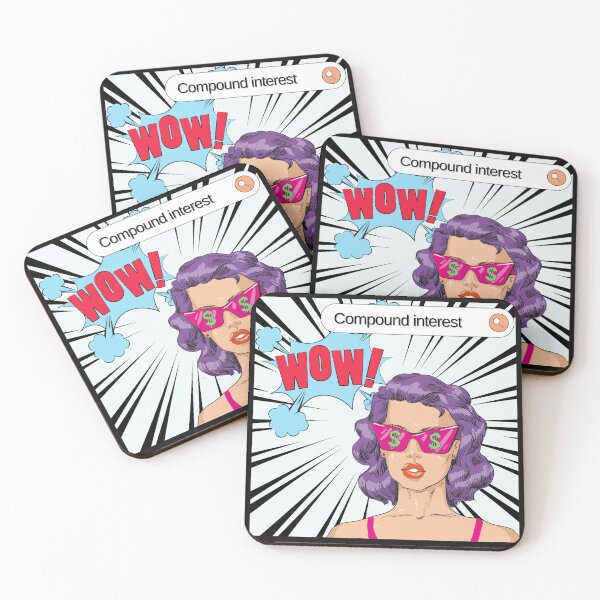 Item preview, Compound Interest Pop Art - Funny designed and sold by WINE-GHOUL.