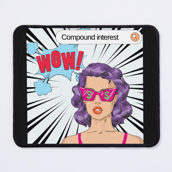 Item preview, Compound Interest Pop Art - Funny designed and sold by WINE-GHOUL.
