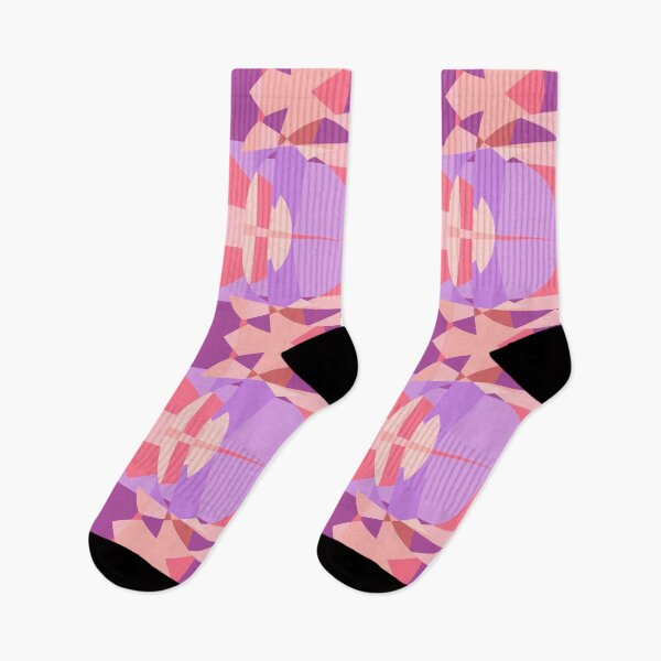 Item preview, Abstract Patchwork Shapes Angles Curves Triangles Purple designed and sold by AraljanFusion.