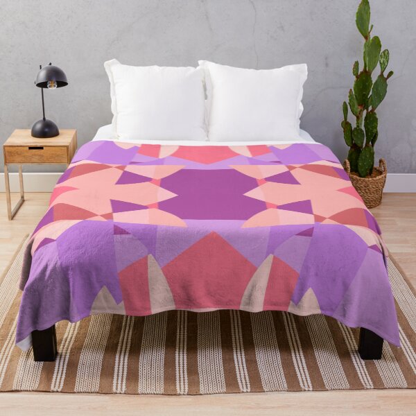 Item preview, Abstract Patchwork Shapes Angles Curves Triangles Purple designed and sold by AraljanFusion.