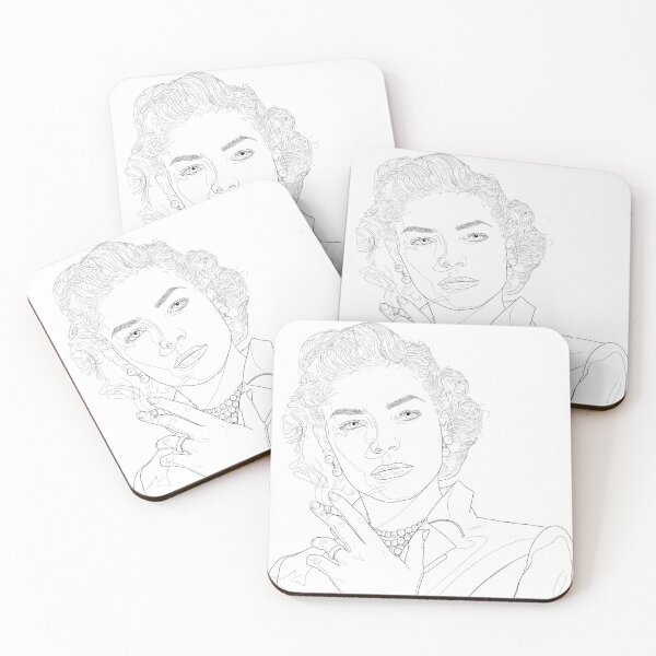 Item preview, Lauren Bacall Actress Coloring Book Page designed and sold by AlienPharaoh.