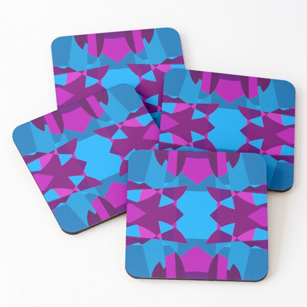 Item preview, Abstract Patchwork Shapes Angles Curves Triangles Vibrant Pink designed and sold by AraljanFusion.