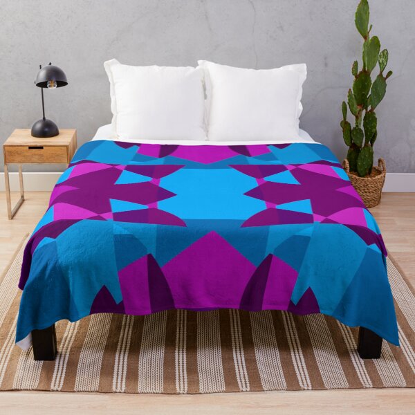 Item preview, Abstract Patchwork Shapes Angles Curves Triangles Vibrant Pink designed and sold by AraljanFusion.