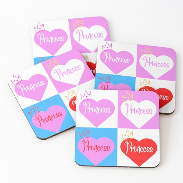 Item preview, Sissy Princess Heart Squares Pattern - Pink White Blue designed and sold by SISSY4SISSIES.