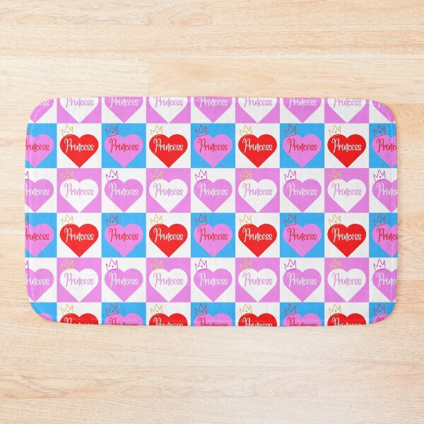 Artikelvorschau, Sissy-Prinzessin-Herz-Quadrat-Muster - rosa weißes Blau entworfen und verkauft von SISSY4SISSIES.