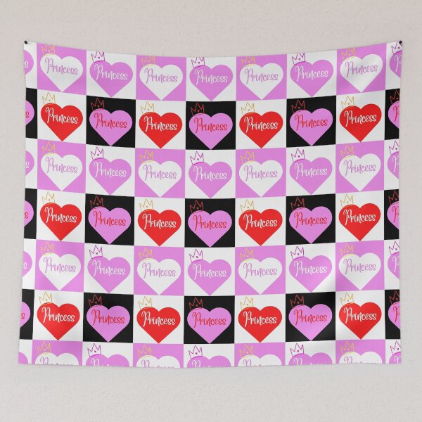 Artikelvorschau, Sissy-Prinzessin-Herz-Quadrat-Muster - rosa weißes Schwarzes entworfen und verkauft von SISSY4SISSIES.