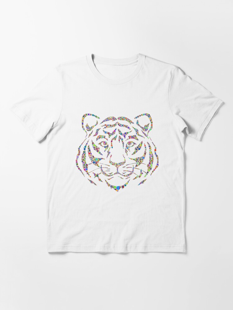 Mosaic Tiger Distressed Black Tee