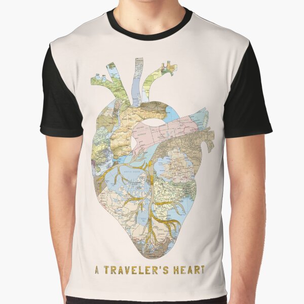 Das Herz eines Reisenden Grafik T-Shirt