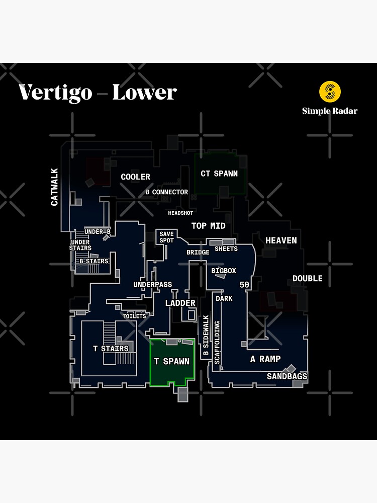 "Vertigo-Lower Map - Counter Strike Global Offensive" Sticker for Sale ...