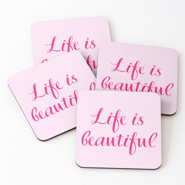 Item preview, Life is beautiful - positive affirmation in English designed and sold by PausePapote.