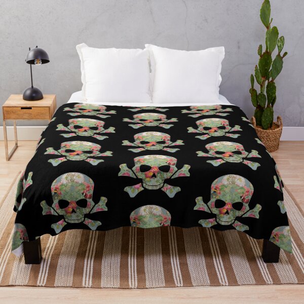 Item preview, Ornate And Colorful Skull Filled With Vintage Flowers designed and sold by TrulyEpoque.