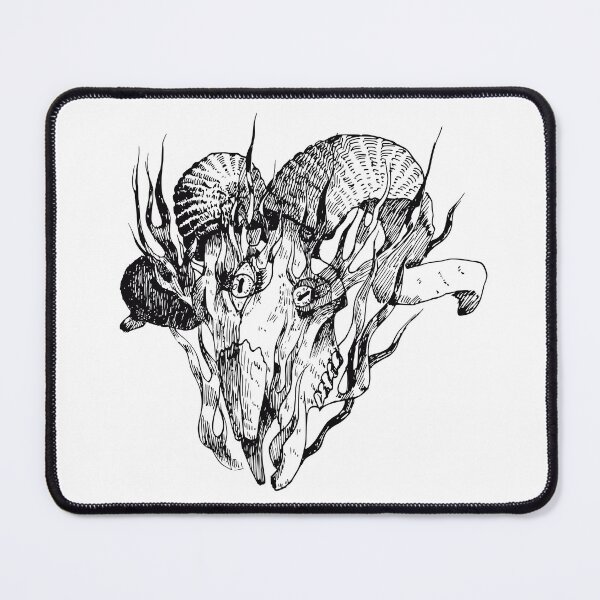 Item preview, ram skull in flames 3 designed and sold by spitbone.