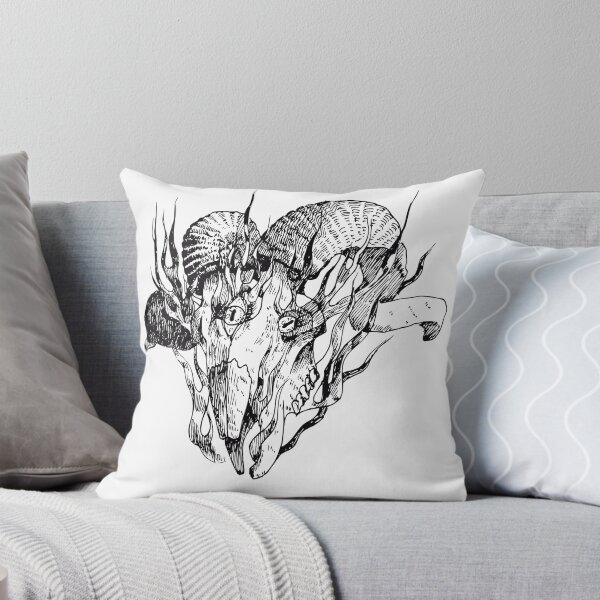 Item preview, ram skull in flames 3 designed and sold by spitbone.