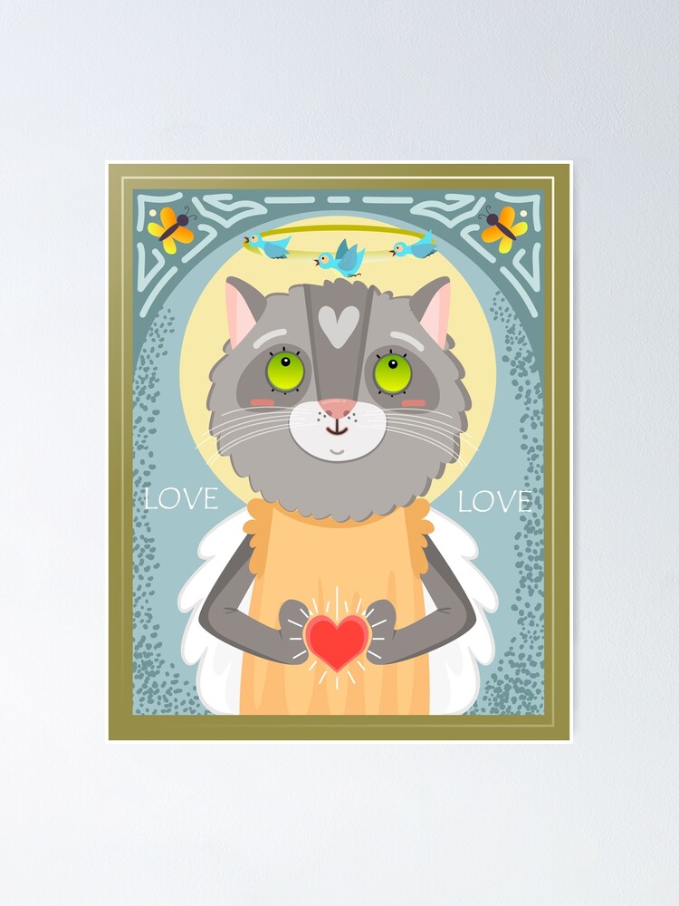 Cat icon Love. Author's exclusive collection. Icons of cats that bring  good luck and success to their owners Sticker for Sale by Mar-GO