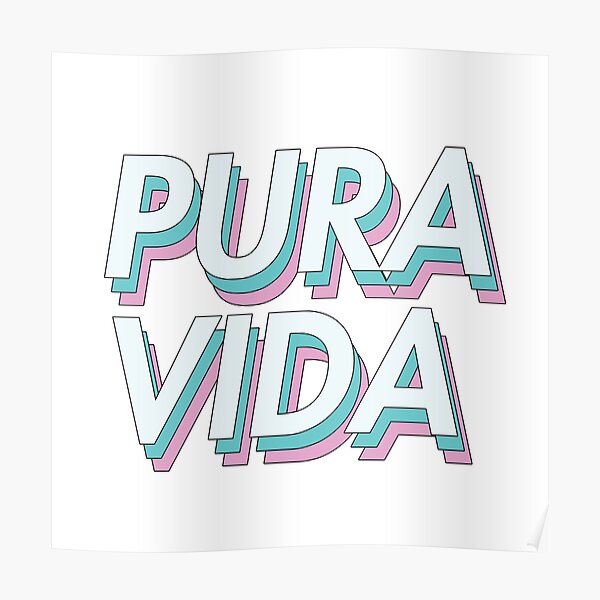 PURA VIDA PASTEL Poster