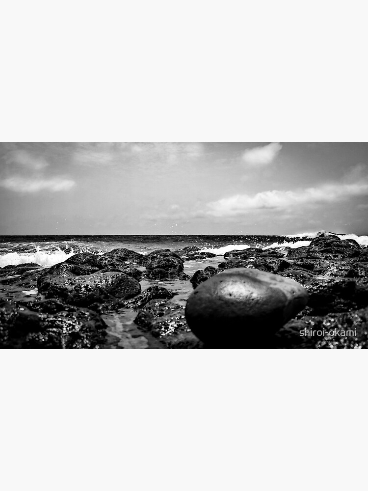 "Rocky beach Black and white" Sticker for Sale by shiroiokami Redbubble