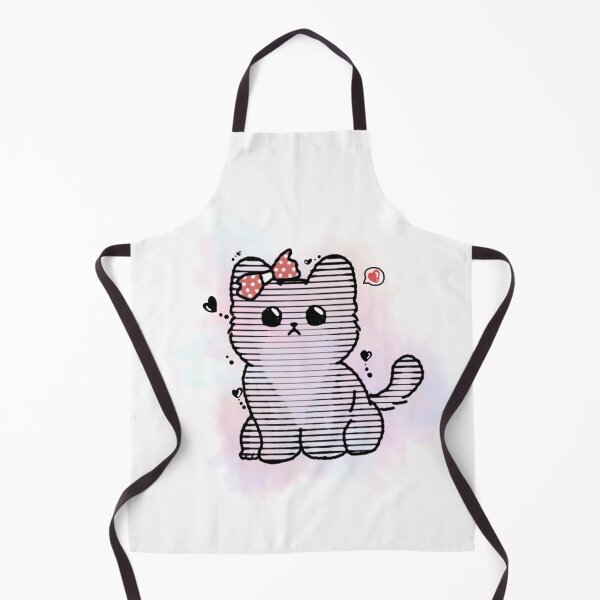 Item preview, Cute cat diagonal lines illustration digital watercolor art sticker  designed and sold by Loveartse.