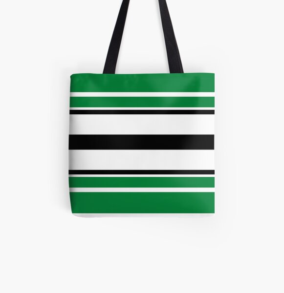 Simple Stripe Pattern Design in Green Black and White Tote Bag for Sale by  NellVerde