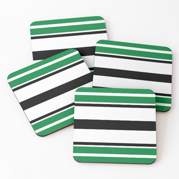 Item preview, Simple Stripe Pattern Design in Green Black and White designed and sold by NellVerde.