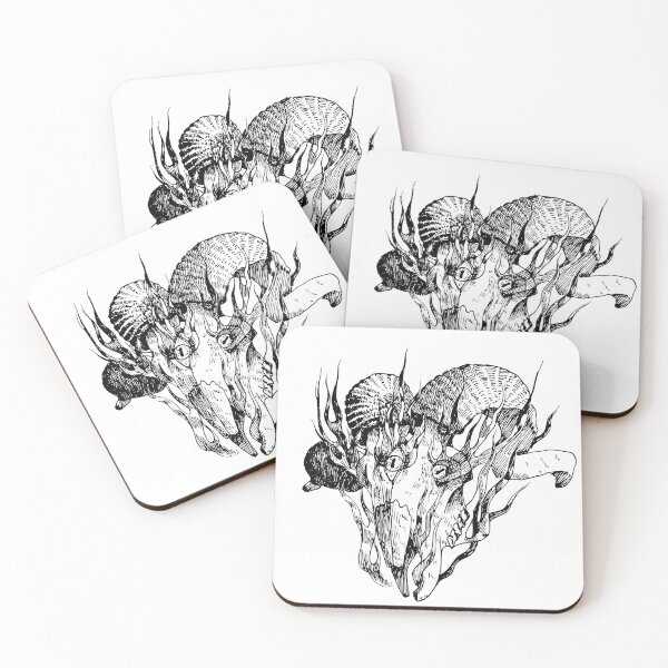 Item preview, ram skull in flames 3 designed and sold by spitbone.