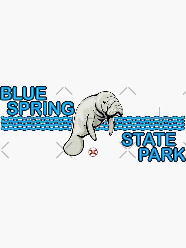 "Blue Spring State Park manatee" Sticker for Sale by SoulSafe | Redbubble