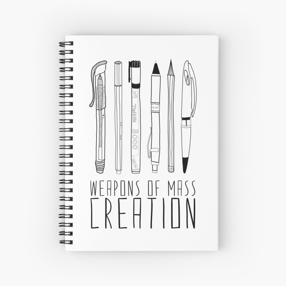 Weapons Of Mass Creation Spiral Notebook