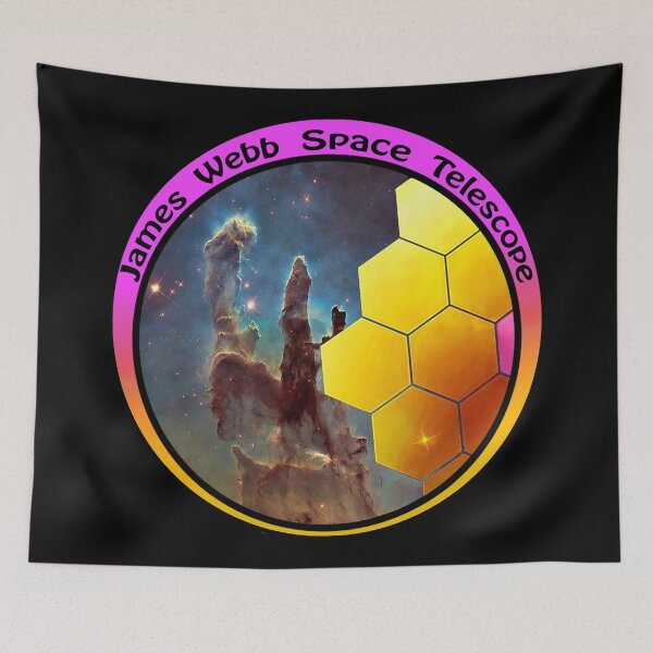 Item preview, JWST James Webb Telescope - Pillars of Creation , yellow purple designed and sold by Kestrelle.