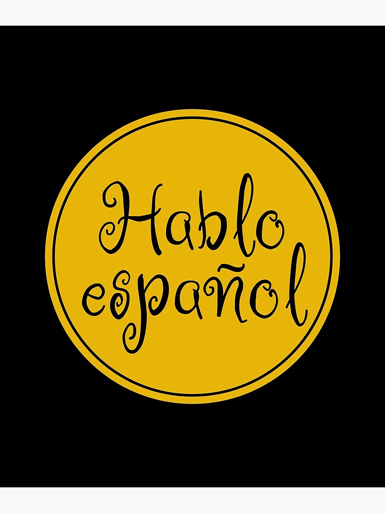 Lámina fotográfica «Hablo Espanol - Hablo español - Frase en español
