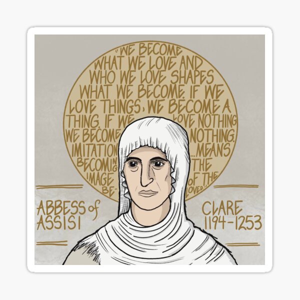 Clare (1194-1253), Abbess of Assisi Sticker