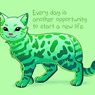 "Every Day is Another Opportunity" Melon Black-Footed Cat by thelatestkate