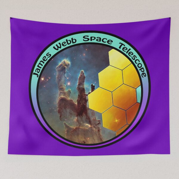 Item preview,  JWST James Webb Telescope - Pillars of Creation, purple aqua designed and sold by Kestrelle.