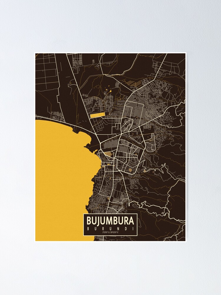 Bujumbura City Map Of Burundi Pastel Poster For Sale By Demap Redbubble 