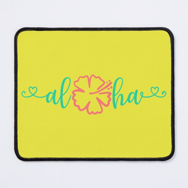 Item preview, Aloha Hibiscus Hawaiian Greeting Goodbye Color Typography designed and sold by MindfulMeta.