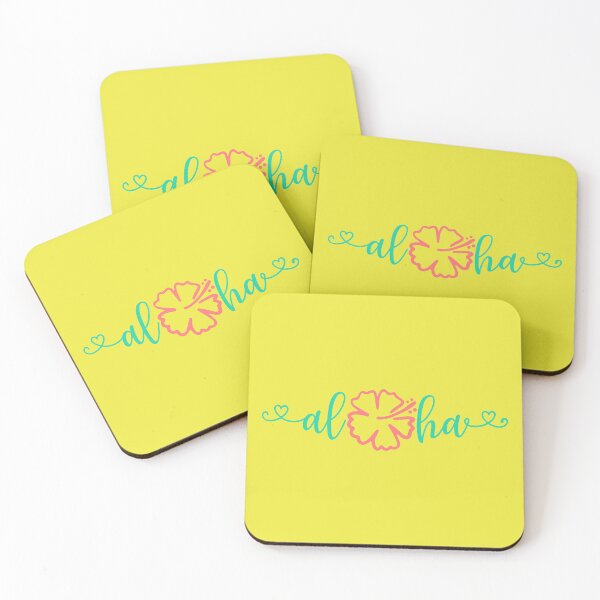 Item preview, Aloha Hibiscus Hawaiian Greeting Goodbye Color Typography designed and sold by MindfulMeta.