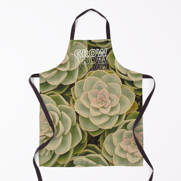 Item preview, GROW (above) - Light Green Succulents, Botany Lover, Plant Background designed and sold by AliceSLee.