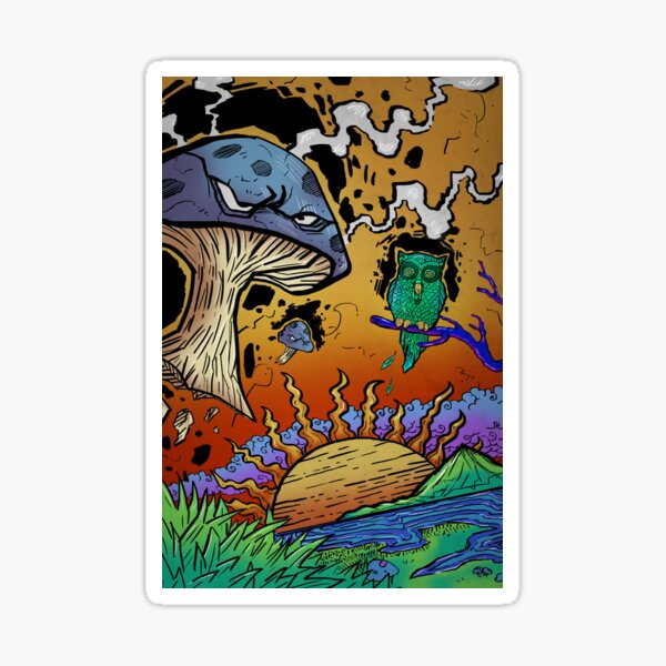 Angry Shrooms Sticker