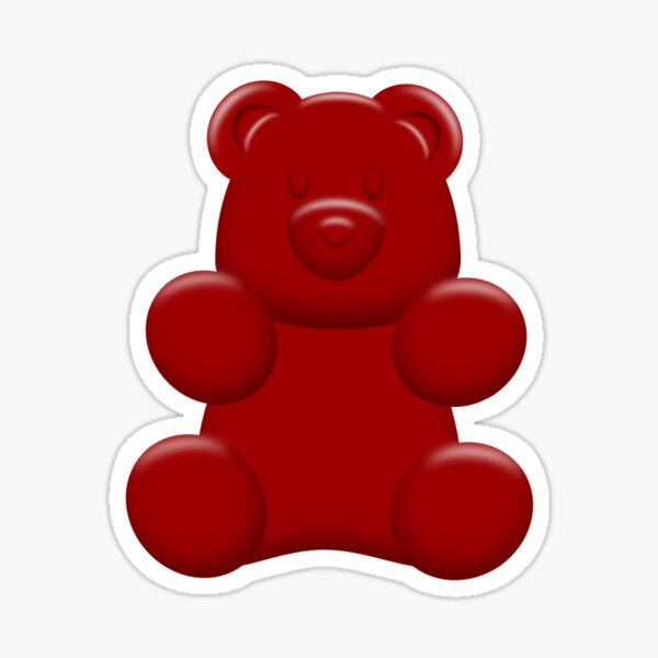 "Red Gummy Bear Sticker" Sticker For Sale By PinkiesInkings | Redbubble