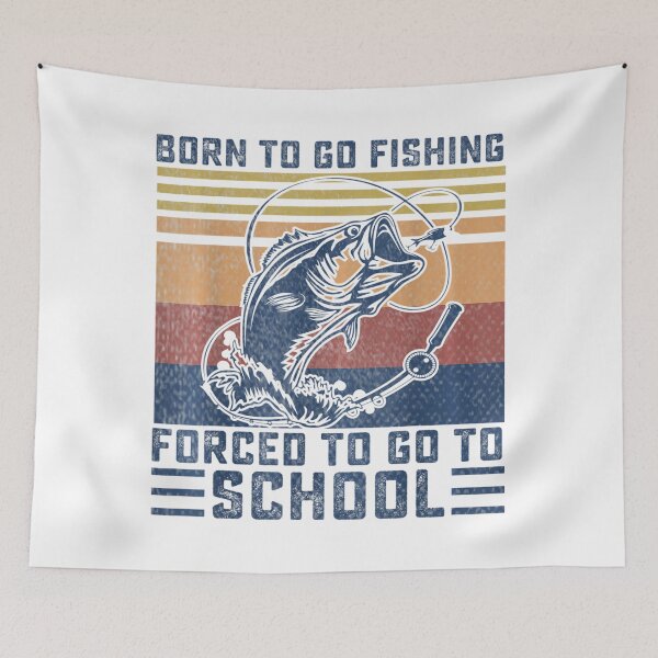 Item preview, Funny Born To Go Fishing Bass Fish Fisherman Boys Kids designed and sold by backearmuffs275.
