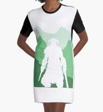 Dragonborn - Green Graphic T-Shirt Dress