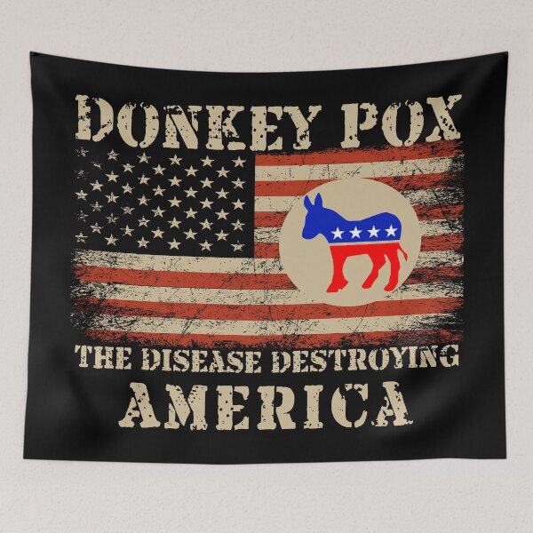 Item preview, Donkey Pox Shirt, Donkey Pox The Disease Destroying America, donkeypox t shirt, Funny Anti Biden designed and sold by UniqueStylistic.