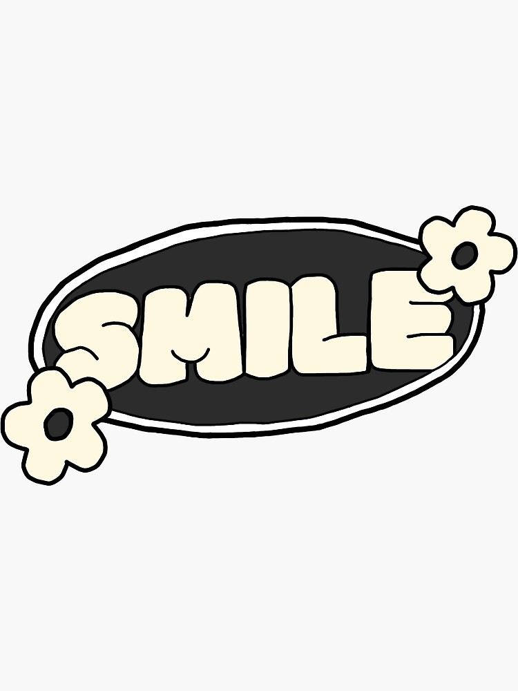 "flower smile " Sticker for Sale by CafeGrayDesigns Redbubble