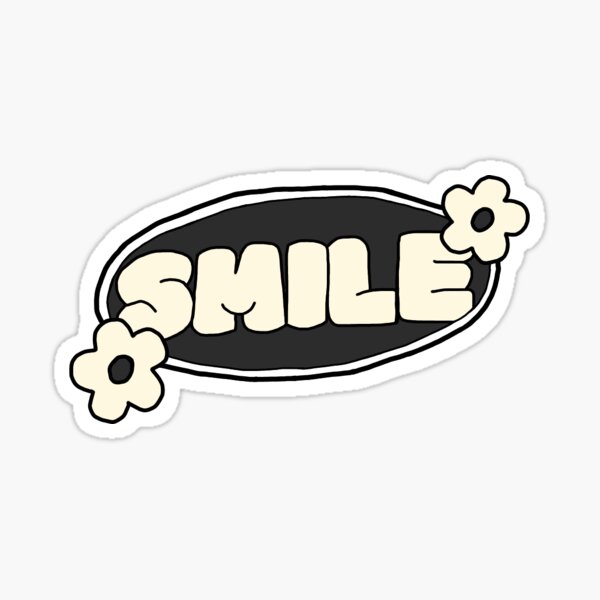 "flower smile " Sticker for Sale by CafeGrayDesigns Redbubble
