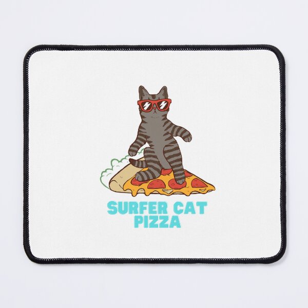 Item preview, Surfer cat Pizza designed and sold by Zakaria-4.