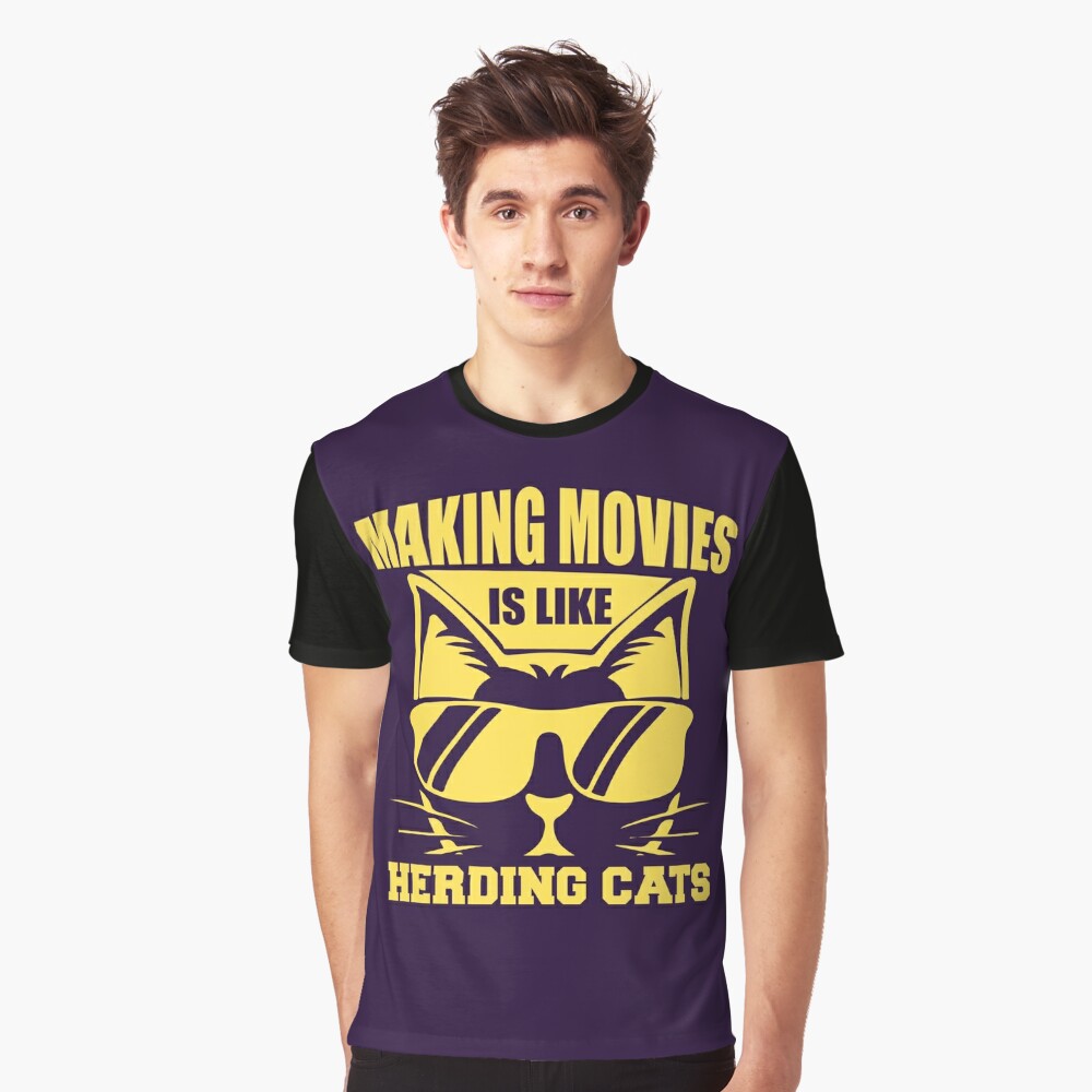 Making Movies Is Like Herding Cats - Funny Memes Art Print for Sale by S  Cube Design