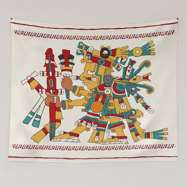 Item preview, Huitzilopochtli - Aztec God Of War Duvet designed and sold by Aztectees.