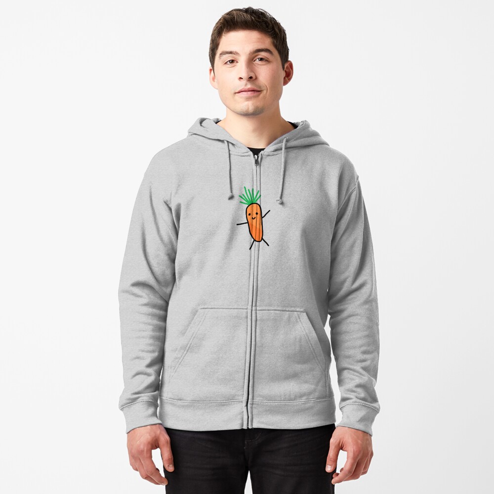 "Carrot" Zipped Hoodie by lexissketches Redbubble