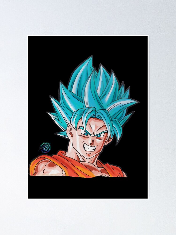 Goku Ssj Blue Poster For Sale By Samanthat Redbubble