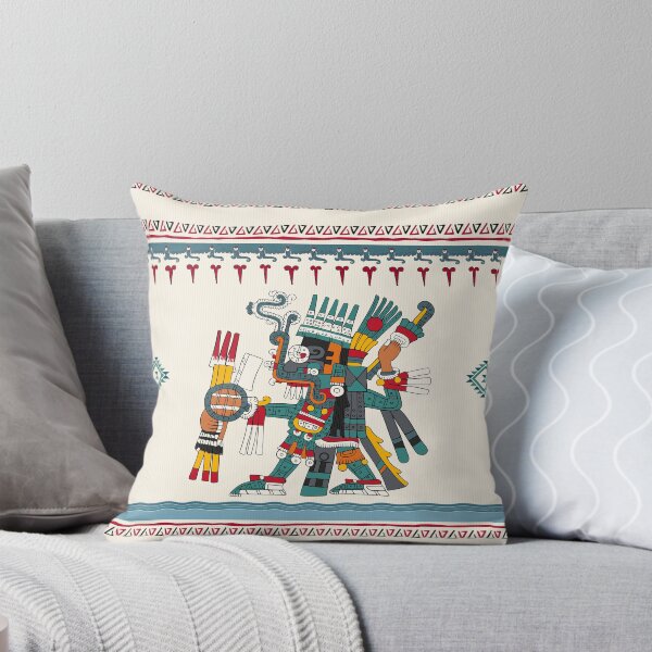 Aperçu de l'œuvre Tlaloc - Dieu aztèque de la pluie Couette créée et vendue par Aztectees.