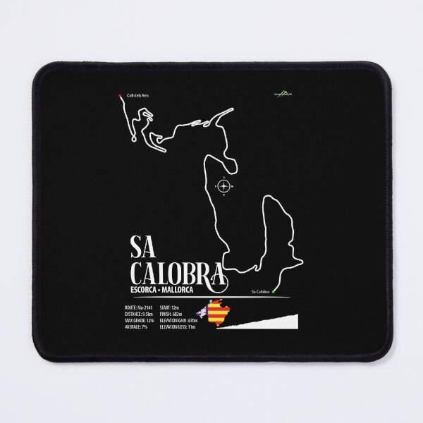Item preview, Sa Calobra Climb Mallorca Spain Ma-2141 Cycling Motorcycle Trail Map Sticker T-Shirt 04 designed and sold by OuterShellUK.